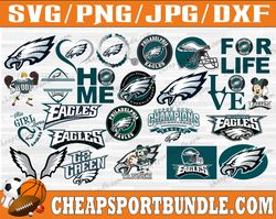 Bundle 26 Files Philadelphia Eagles Football team Svg, Philadelphia Eagles Svg, NFL Teams svg, NFL Svg, Png, Dxf, Eps