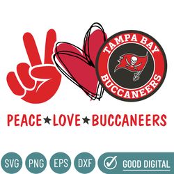 Peace Love Buccaneers Svg, Sport Svg, Tampa Bay Buccaneers Svg, Buccaneers Svg, Buccaneers Nfl, Nfl Svg, Nfl Team Svg