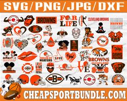 Bundle 50 Files Cleveland Browns Football Teams Svg, Cleveland Browns svg, NFL Teams svg, NFL Svg, Png, Dxf, Eps