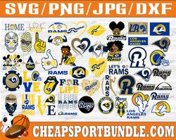 Bundle 50 Files Los Angeles Rams Football Teams Svg, Los Angeles Rams svg, NFL Teams svg, NFL Svg, Png, Dxf, Eps