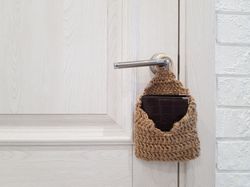 Small hanging basket. Wall pocket. Hanging door basket. Entryway organizer. Mail organizer.