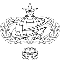 Air Force Manpower and Personnel Vector File Black white vector outline or line art file for cnc laser cutting, wood, me