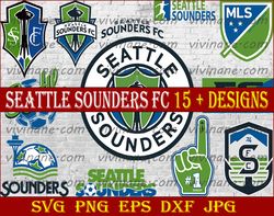 Bundle 12 Styles MLS Seattle Sounders FC Soccer Team svg, Seattle Sounders FC svg, MLS Teams svg, MLS Svg, Png, Dxf, Eps