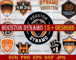 Bundle 12 Styles MLS Houston Dynamo Soccer Team svg, Houston Dynamo svg, MLS Teams svg, MLS Svg, Png, Dxf, Eps, Instant