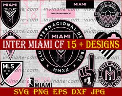 Bundle 12 Styles MLS Inter Miami CF Soccer Team svg, Inter Miami CF svg, MLS Teams svg, MLS Svg, Png, Dxf, Eps