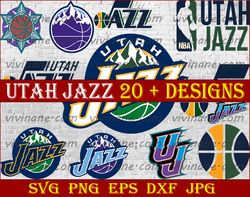Bundle 12 Files Utah Jazz Basketball Team svg, Utah Jazz svg, NBA Teams Svg, NBA Svg, Png, Dxf, Eps, Instant Download