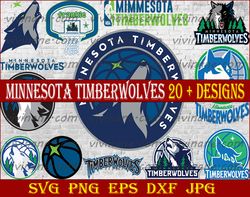 Bundle 26 Files Minnesota Timberwolves Basketball Team svg, Minnesota Timberwolves svg, NBA Teams Svg, NBA Svg, Png, Dxf