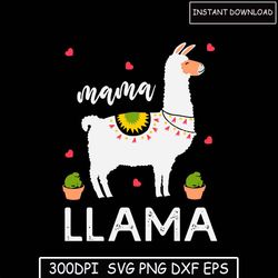 Mama SVG cut file for cricut and silhouette with heart detail, PNG, EPS, dxf | Mother's Day svg