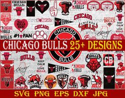Bundle 52 Files Chicago Bulls Basketball Team svg, Chicago Bulls svg, NBA Teams Svg, NBA Svg, Png, Dxf, Eps