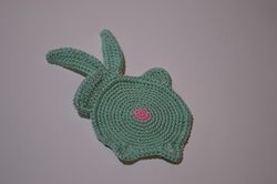 Bunny butt coasters Mug rug Crochet pattern