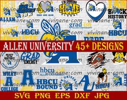 Bundle 24 Files Allen University Football Team Svg, Allen University SVG, HBCU Team svg, Mega Bundle, Designs, Cricut