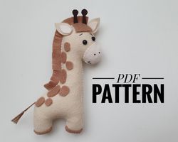 DIY Giraffe   ornaments pattern Giraffe   patterns felt PDF