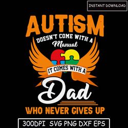 Autism Dad Puzzle SVG, Png, Eps, Dxf, Pdf, Digital Cut File, Cricut Maker, Silhouette Cameo