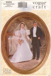 Vogue 9985 clothes pattern Wedding barbie and ken outfit wedding dress Sewing Instruction in French Digital download PDF