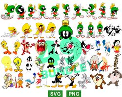 Looney Tunes svg, Bugs Bunny svg, Tweety Bird svg, Sylvester the Cat svg png