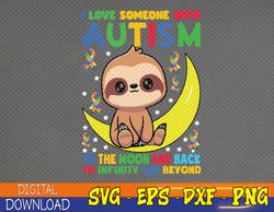 Sloth Love someone With Puzzle Cool Autism Awareness Svg, Eps, Png, Dxf, Digital Download
