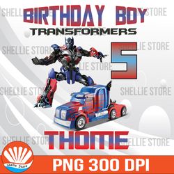 Transformers Optimus prime Birthday Family custom SVG, Transformers Birthday SVG, Optimus Prime Birthday SVG