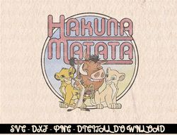 Disney Lion King Retro Hakuna Matata Simba And Friends  Digital Prints, Digital Download, Sublimation Designs, Sublimati