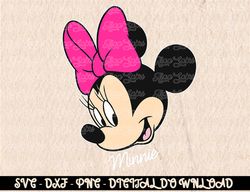 Disney Mickey And Friends Minnie Mouse Big Face , Black,  Digital Prints, Digital Download, Sublimation Designs, Sublima
