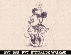 Disney Mickey And Friends Minnie Mouse Sketch Portrait  Digital Prints, Digital Download, Sublimation Designs, Sublimati