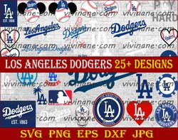 Bundle 34 Files LA Dodgers Baseball Team SVG, LA Dodgers svg, MLB Team svg, MLB Svg, Png, Dxf, Eps, Jpg
