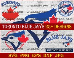 Bundle 5 Files Toronto Blue Jays Baseball Team svg,  Toronto Blue Jays svg, MLB Team  svg, MLB Svg, Png, Dxf, Eps, Jpg,