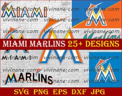Bundle 7 Files Miami Marlins Baseball Team Svg, Miami Marlins svg, MLB Team  svg, MLB Svg, Png, Dxf, Eps, Jpg,