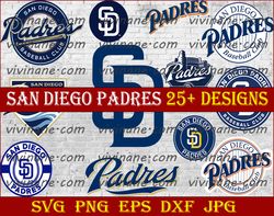 Bundle 12 Files San Diego Padres Baseball Team Svg, San Diego Padres svg, MLB Team  svg, MLB Svg, Png, Dxf, Eps, Jpg,