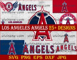 Bundle 9 Files Los Angeles Angels Baseball Team SVG, Angeles Angels svg, MLB Team  svg, MLB Svg, Png, Dxf, Eps, Jpg