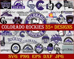 Bundle 35 Files Colorado Rockies  Baseball Team Svg, Colorado Rockies Svg, MLB Team  svg, MLB Svg, Png, Dxf, Eps, Jpg,