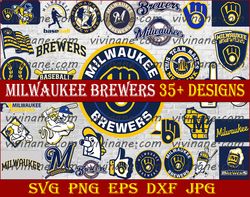 Bundle 32 Files Milwaukee Brewers Baseball Team SVG, Milwaukee Brewers SVG, MLB Team  svg, MLB Svg, Png, Dxf, Eps, Jpg,