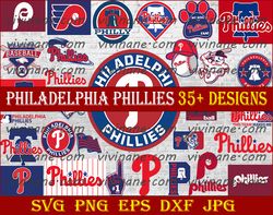 Bundle 30 Files Philadelphia Phillies Baseball Team Svg, Philadelphia Phillies Svg, MLB Team  svg, MLB Svg, Png, Dxf,