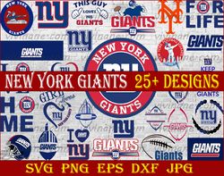 Bundle 30 Files New York Giants Football team Svg, New York Giants Svg, NFL Teams svg, NFL Svg, Png, Dxf, Eps