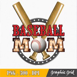 Baseball Mom, Baseball Clipart, Transparent PNG file for sublimation, Baseball Mama Png, Baseball Shirt Design, Baseball