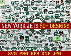 Bundle 75 Files New York Jets Football Team Svg, New York Jets Svg, NFL Teams svg, NFL Svg, Png, Dxf, Eps,