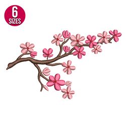 Cherry Blossoms embroidery design, Machine embroidery design, Instant Download