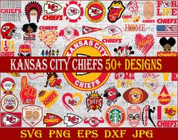 Bundle 50 Files Kansas City Chiefs Football Teams Svg, Kansas City Chiefs svg, NFL Teams svg, NFL Svg, Png, Dxf, Eps