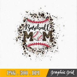 Leopard Baseball Mom PNG, Sublimation Design Digital Download, Baseball Mom Design, Digital Download, Sublimate Download