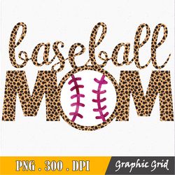 Leopard Baseball Mom Png, Sublimation Design Digital Download, Baseball Mom Design, Digital Download, Sublimate Download