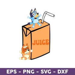 Bluey And Bingo & Juice Bottle Png, Bluey Png, Bluey And Bingo Png, Bluey Iced Coffee Png, Bluey Dog Png - Download