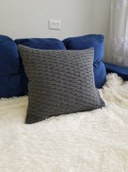 Decorative pillow case Cushion cover Knit pillow case Crochet pillow Boho