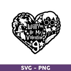 Will You Be My Valentine Svg, Heart Svg, Harry Potter Svg, Potter SVG Digital Instant Download - Download File