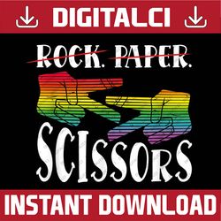 Rock Paper Scissors Lesbian Couple Pride Funny LGBT Support LGBT Month PNG Sublimation Design