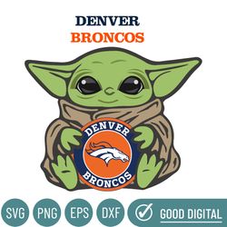 Denver Broncos NFL Baby Yoda Svg, Sport Svg, NFL Lover, Football Teams Svg, Sport Teams, NFL Logo Svg, NFL Svg, Denver B