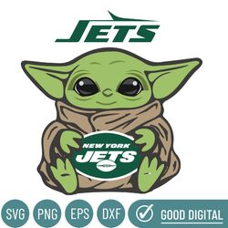 New York Jets NFL Baby Yoda NFL Svg, Sport Svg, Football Svg, Football Teams Svg, NFL Logo Svg, NFL Svg, New York Jets N