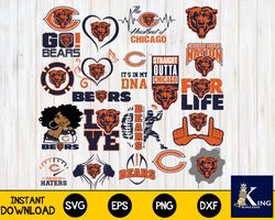 Chicago Bears svg,Chicago Bears Nfl svg, Bundle sport Digital Cut Files svg, for Cricut, Silhouette, digital, file cut