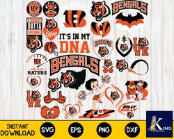 Cincinnati Bengals Bundle svg,Cincinnati Bengals Nfl svg, Bundle sport Digital Cut Files svg, for Cricut, Silhouette
