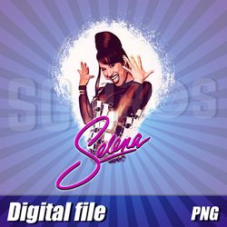 Selena png image, Selena print, Image inspired by Selena, Selena Quintanilla portrait png file, Selena 300 DPI image