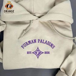 Furman Paladins Embroidered Sweatshirt, NCAA Embroidered Shirt, Furman Paladins Embroidered Hoodie, Unisex T-Shirt
