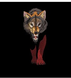 Wolf, Machine Embroidery Design, Predator in the Night, Animal, Wolf Embroidery, 1 Download Size, Wolf in the Dark